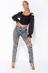 Straight Leg Jeans Eva - Grey