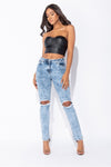Straight Leg Jeans Eva - Mid Blue