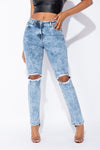 Straight Leg Jeans Eva - Mid Blue