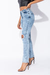 Straight Leg Jeans Eva - Mid Blue