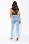 Straight Leg Jeans Eva - Mid Blue